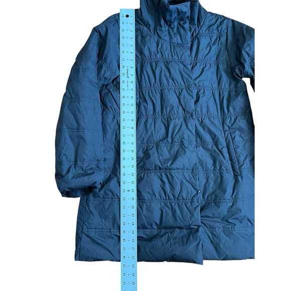 Eileen Fisher Stand Collar Black Down Puffer Winter Coat Jacket, Size XS *Flaw* - Picture 7 of 10